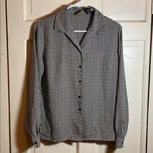 Laura Scott black and white blouse, size 10.